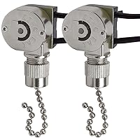 Vista 7 de Zing Ear ZE-109M - Interruptor de cable de cadena para ventiladores de techo, lámparas y luces de pared, interruptor de cadena de tracción de latón