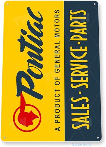 Vista 3 de Tinworld Señal de estaño: Pontiac Service Sign C981