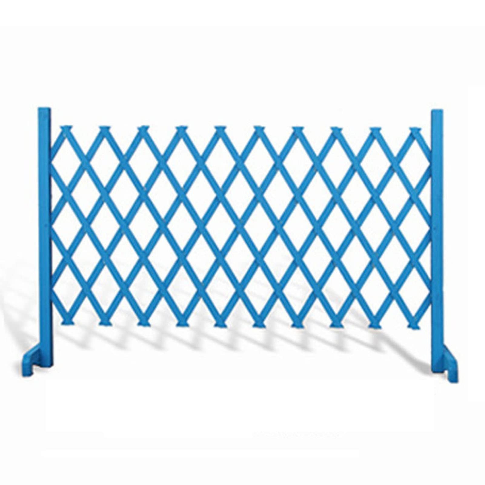 MOERGO Mobile Movable Fence - Solid Wood Expanding Fence, Fold-able Flat Bottom Support， Lightweight Plant Screen, Gardeners & Pet Owners Decorative Fence, For Home Yard Garden Plant Climb(Blue)
