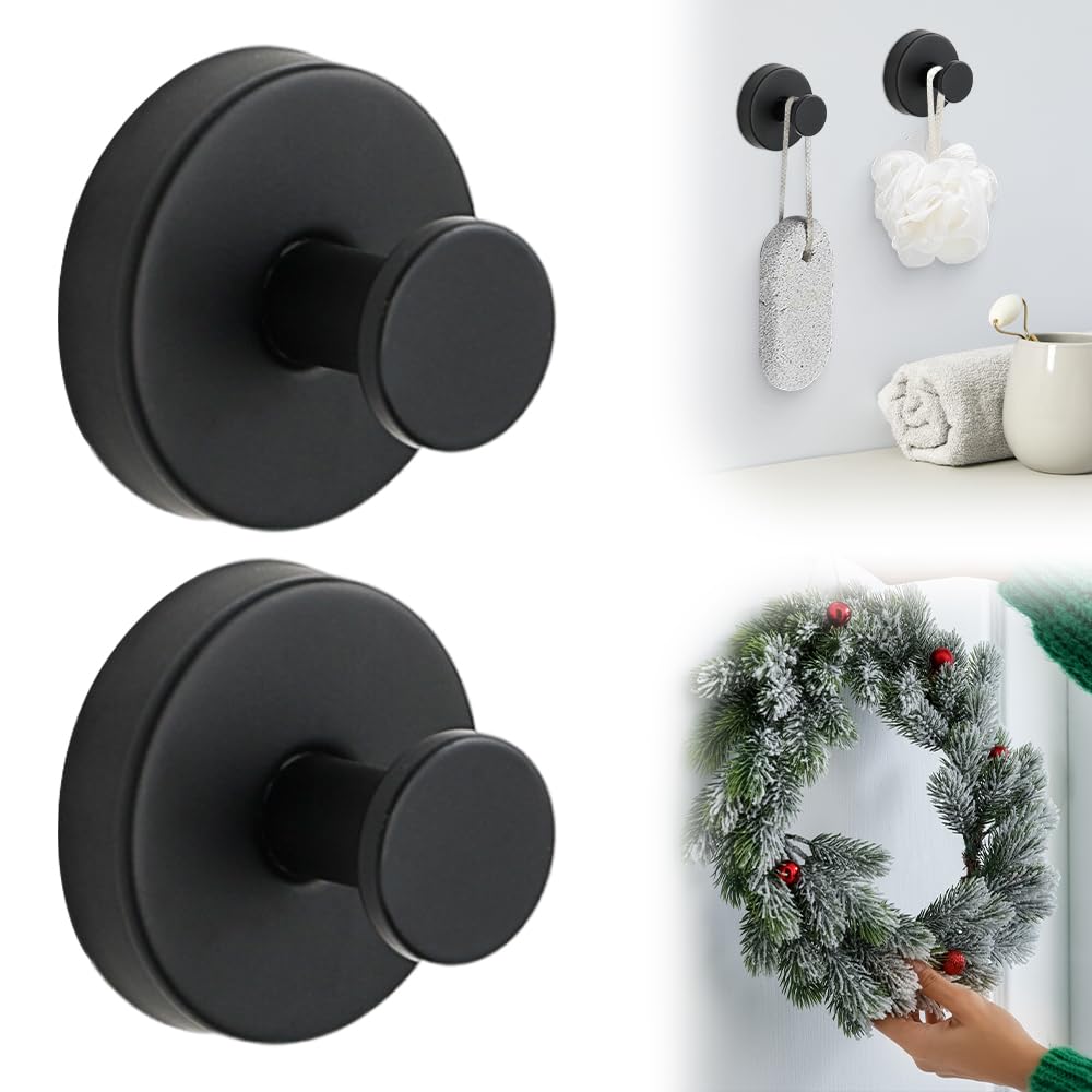 Suction Cup Hooks for Door Wreaths 2025 Upgraded Wreath Hangers for Front Door Halloween Christmas Suction Cup Wreath