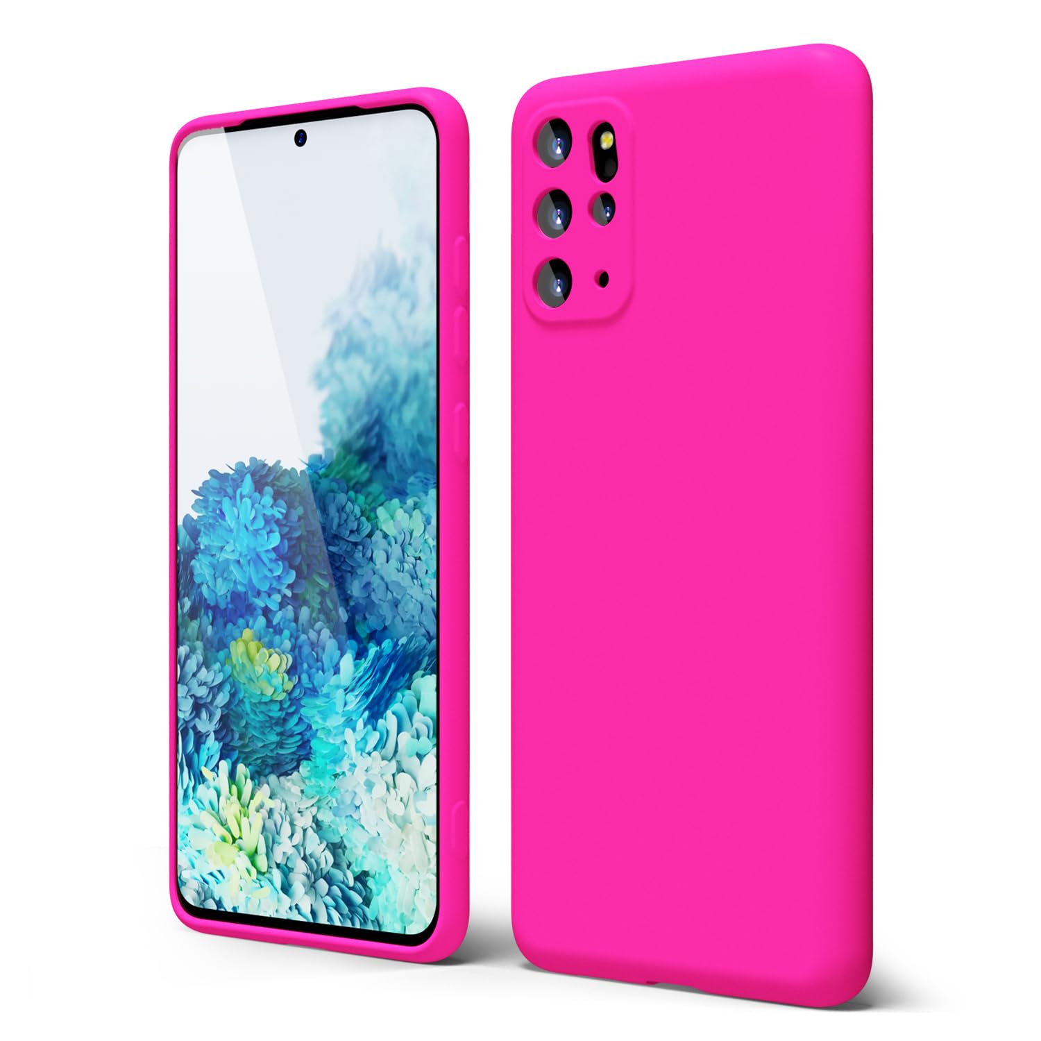 oakxco for Samsung Galaxy S24 Ultra Phone Case Liquid Silicone, Neon Bright Solid Color, Thin Slim Soft Rubber Gel Matte TPU Plain Simple Cover for Women Girl Cute, Hot Pink Fuchsia — view 118