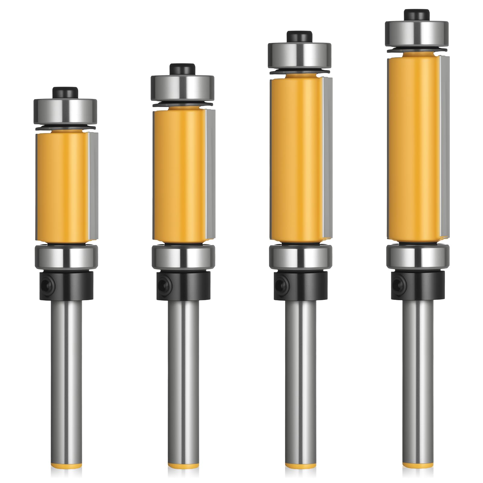 Router Bit Set - 4 Flush Trim Bearing Bits -1