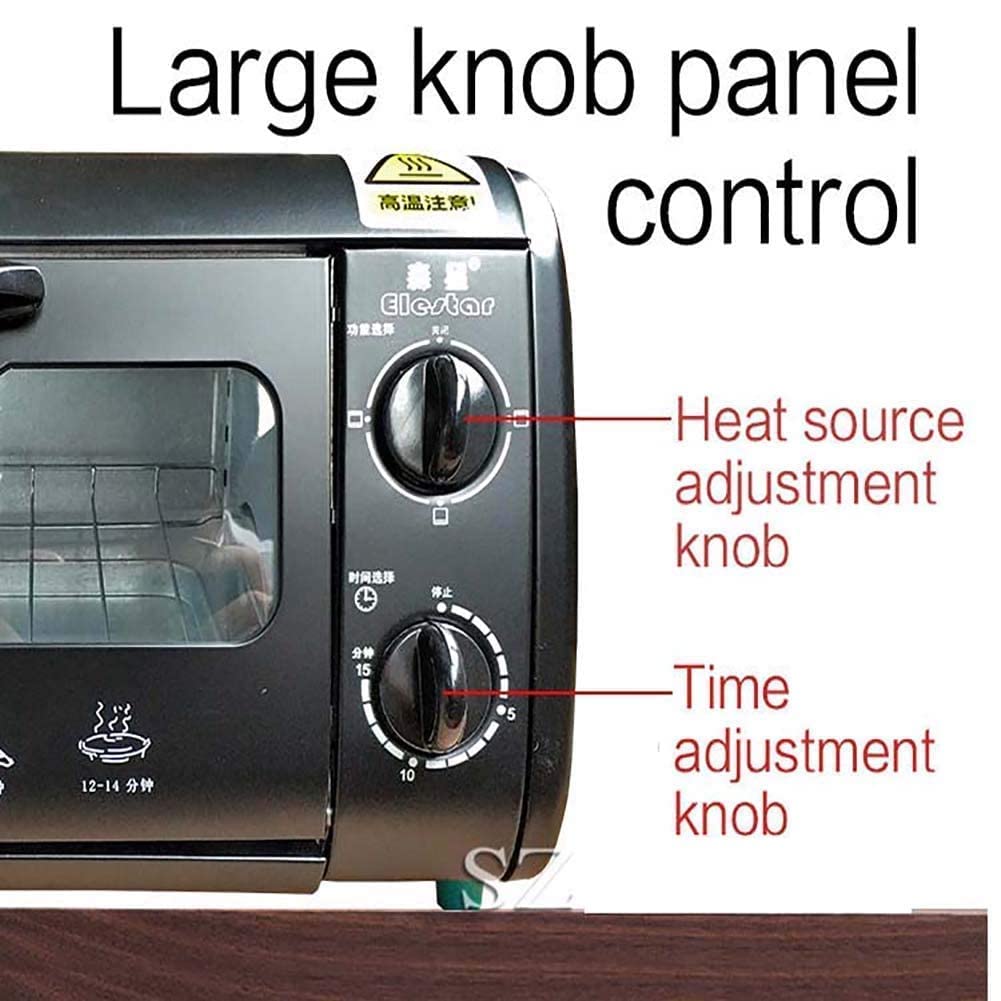 Horno Tostador de encimera con Temporizador, Mini Horno de 700 vatios, Capacidad de 8 litros, Incluye Bandeja para Hornear extraíble Estético y práctico