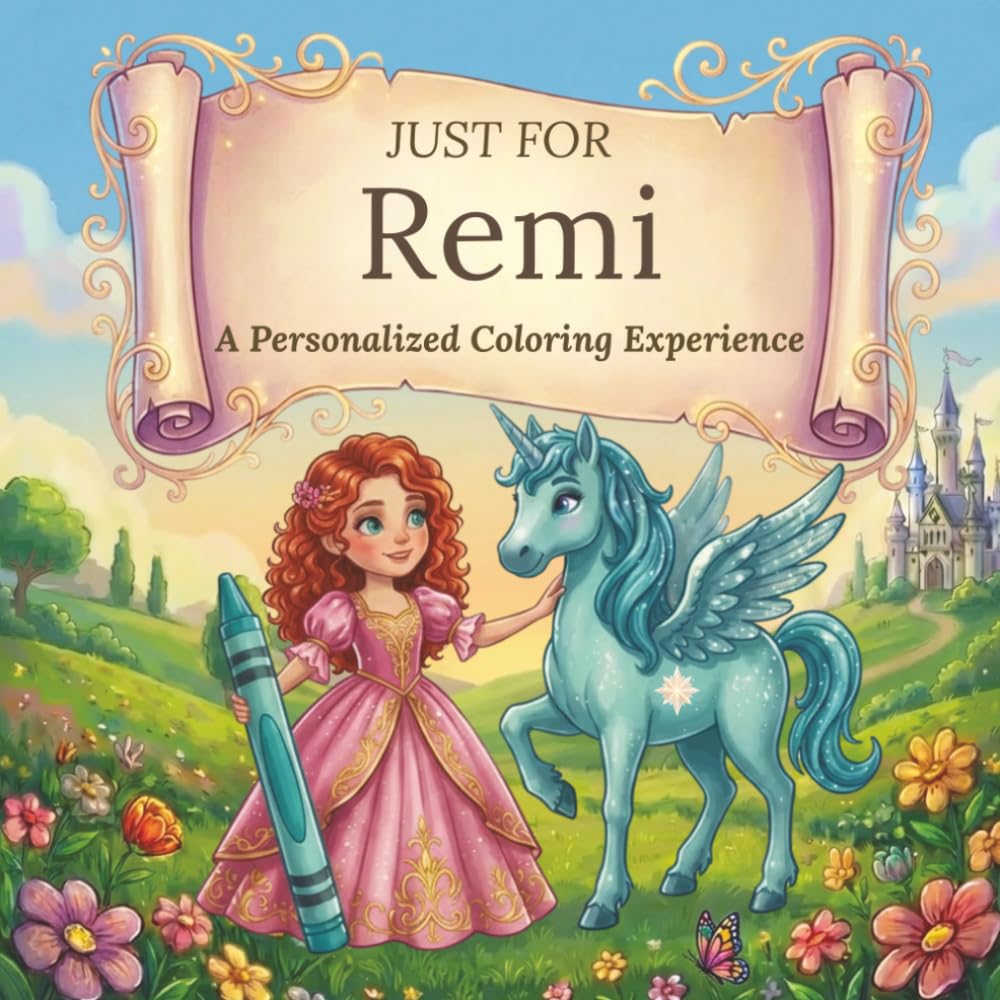 Just for Remi: A Personalized Coloring Experience: 50 total coloring pages | 28 coloring pages featuring Remi's name | 22 coloring pages themed for girls (Personalized Coloring Book Series)