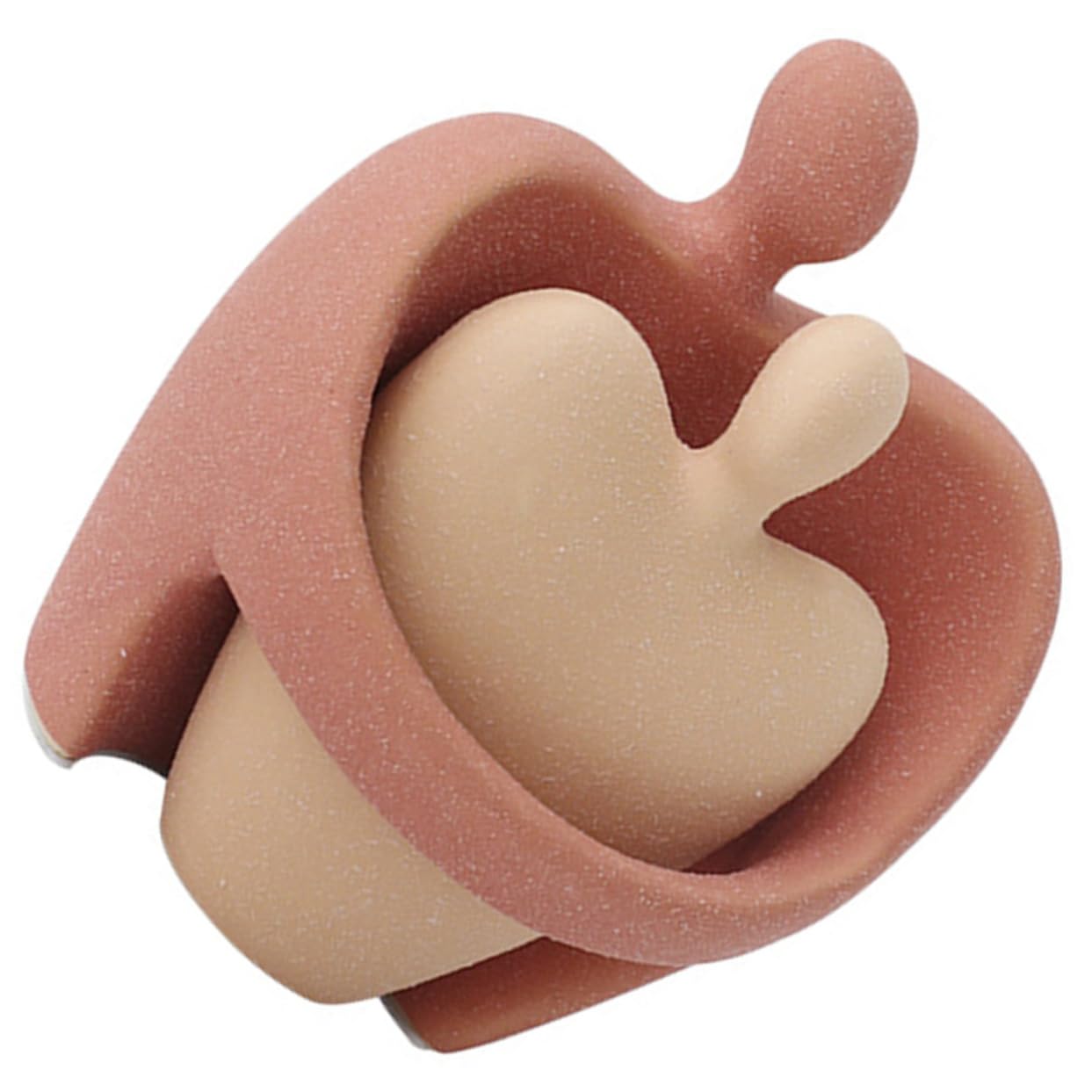 PRETYZOOM Adornos de Figuras Simples Couple absculpt Escultura romántica estatuilla de romántica decoración de Oro Amante Abrazo Escultura decoración Abstracta cerámica Rosa
