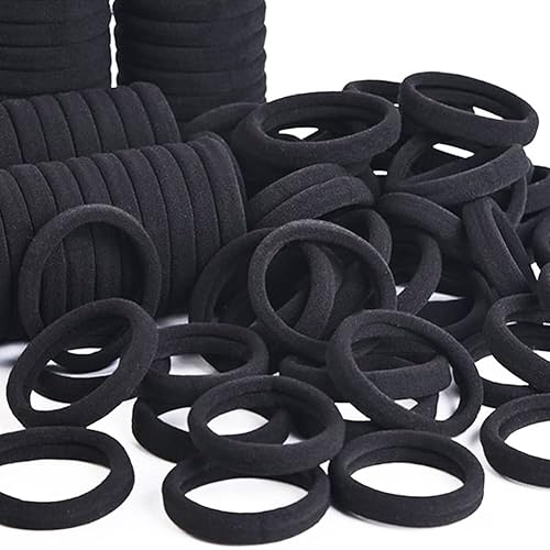 Miniatura 10 de Bandas de pelo de algodón grueso, gomas del pelo para cola de caballo Scrunchies Pelo accesorios sin pliegues ni daños para pelo grueso