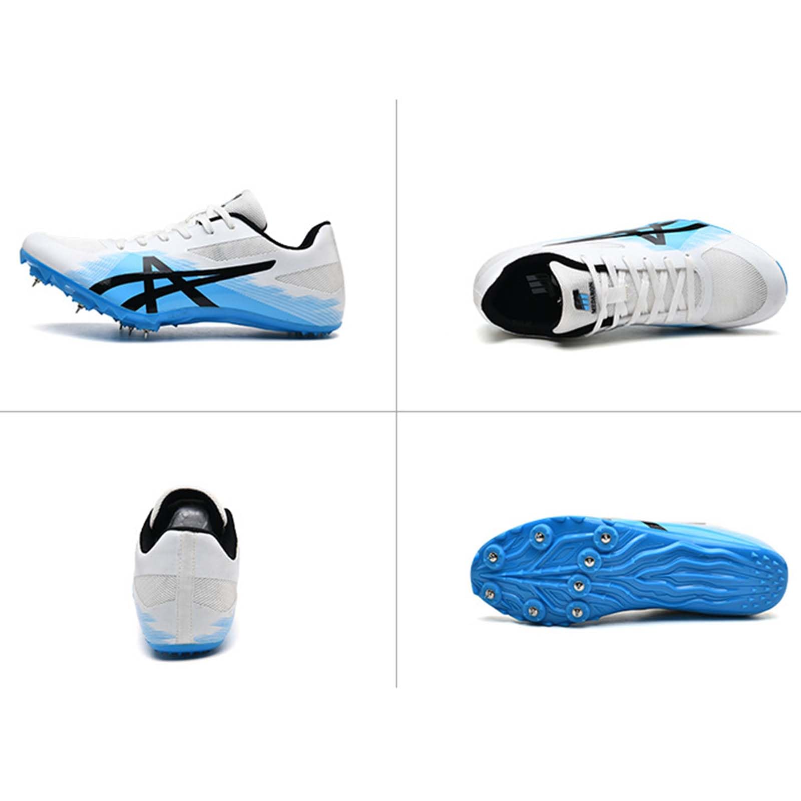Hombre y Mujer Zapatillas de Clavos, Calzado de Atletismo Ligero Resistente al Desgaste para Running,Salto Largo,Training