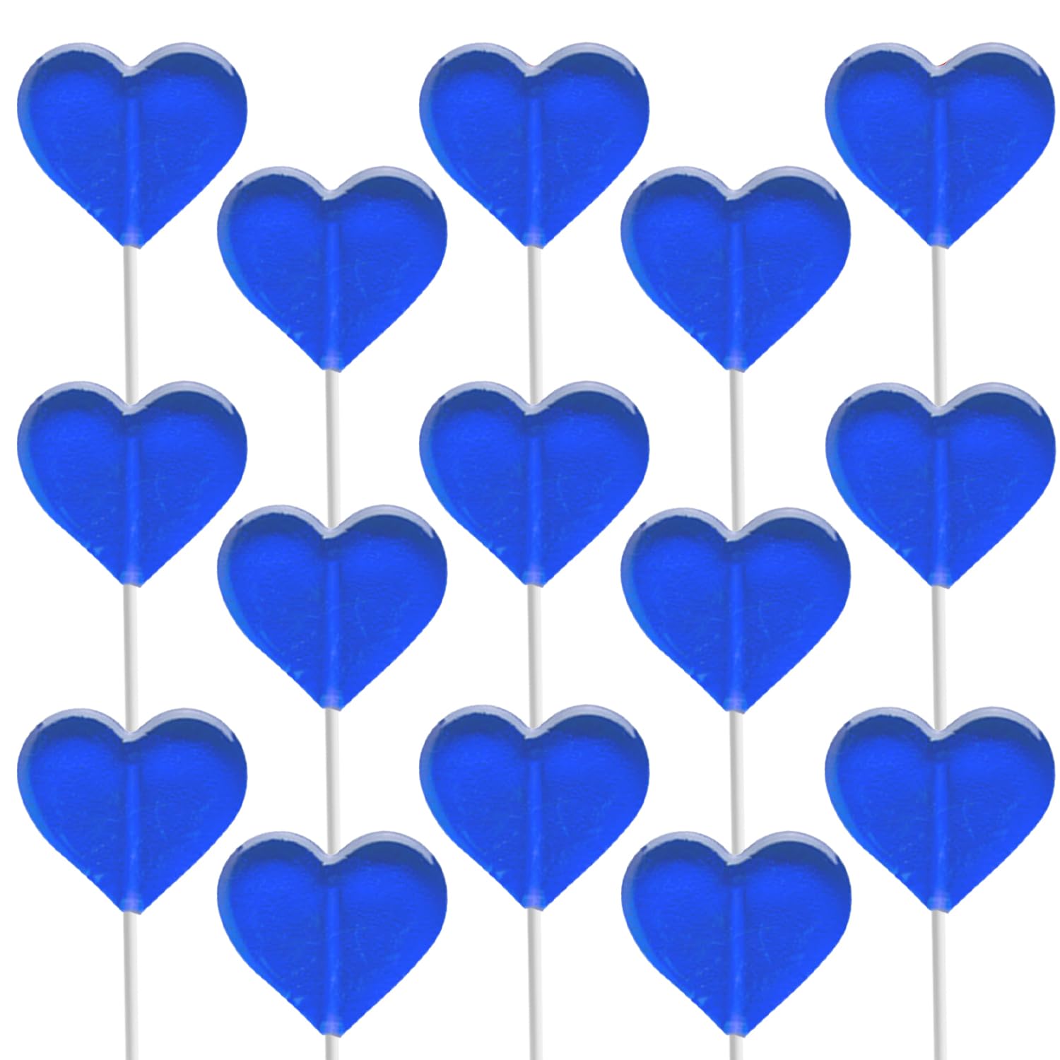 Fruidles Lollipops Mini Heart Shaped 30 Lollipops, Blueberry Flavored Delicious Lollipop, Individually Wrapped, 5g Lollipop