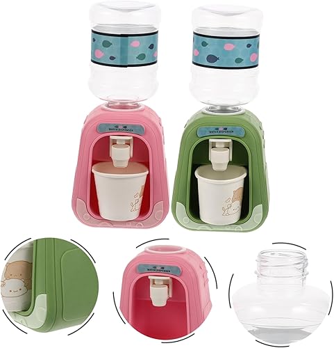 Miniatura 9 de Toyvian Dispensador de agua para decoración del hogar, modelo de 2 piezas, dispensador de agua de simulación, fuente de bebida, modelo de escena de