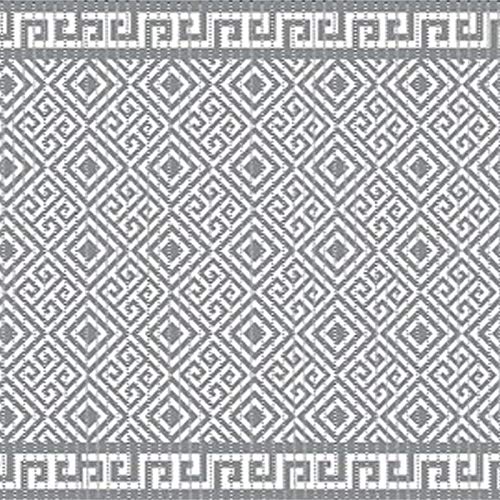Preisvergleich Produktbild Weichschaummatte Badvorleger Bodenbelag Weichschaumbelag Antirutschmatte Badezimmermatte Sicherheit Meterware Grau Weiß Geometrisch Breite 65 cm Aqua Mat 4017-6 (65 x 300 cm)