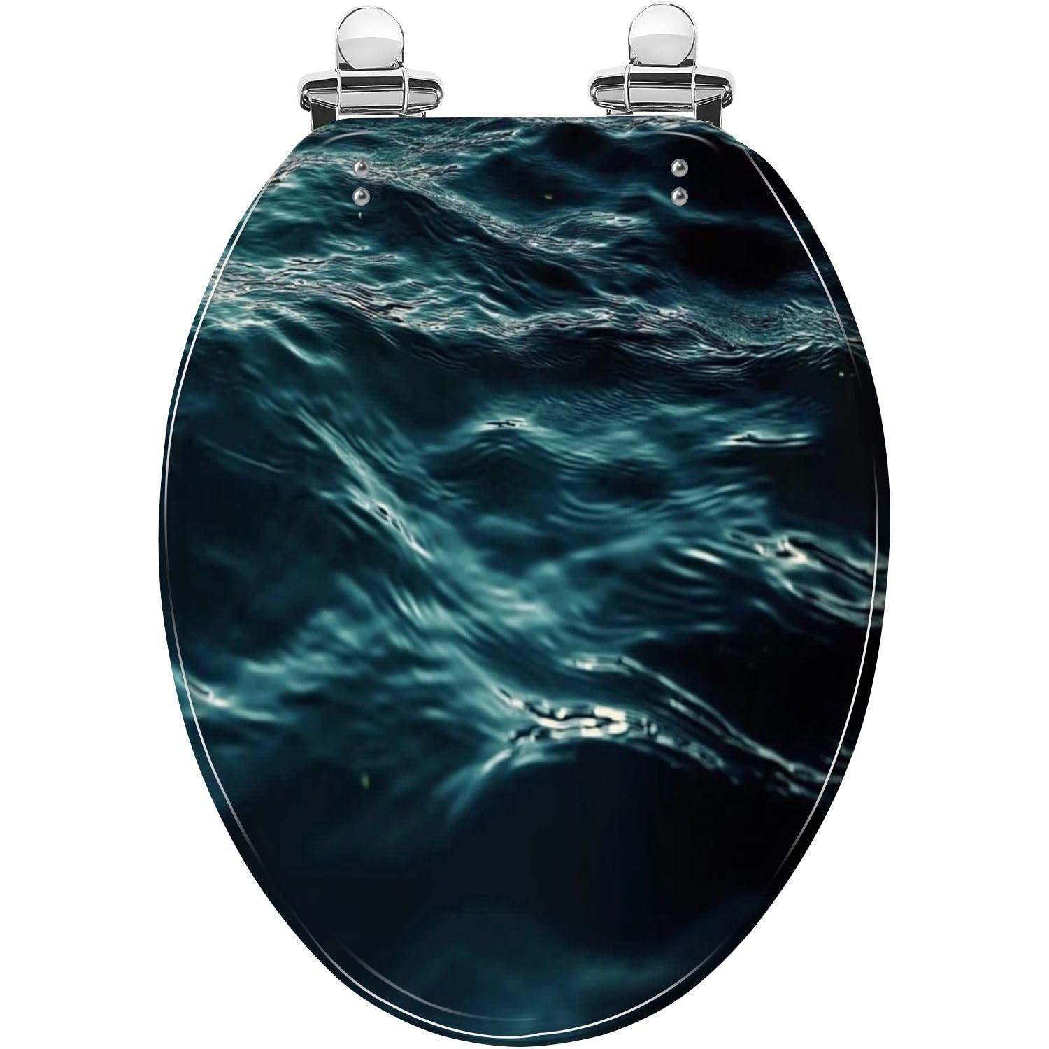 Asiento de inodoro alargado de resina para baño