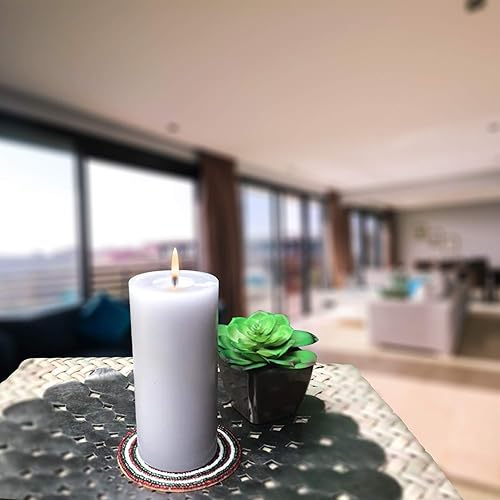 Miniatura 3 de Simply Soson - Vela en forma de pilar vertida a mano y de combustión lenta, sin perfume, con mecha larga de parafina, cera para fiestas y decoración