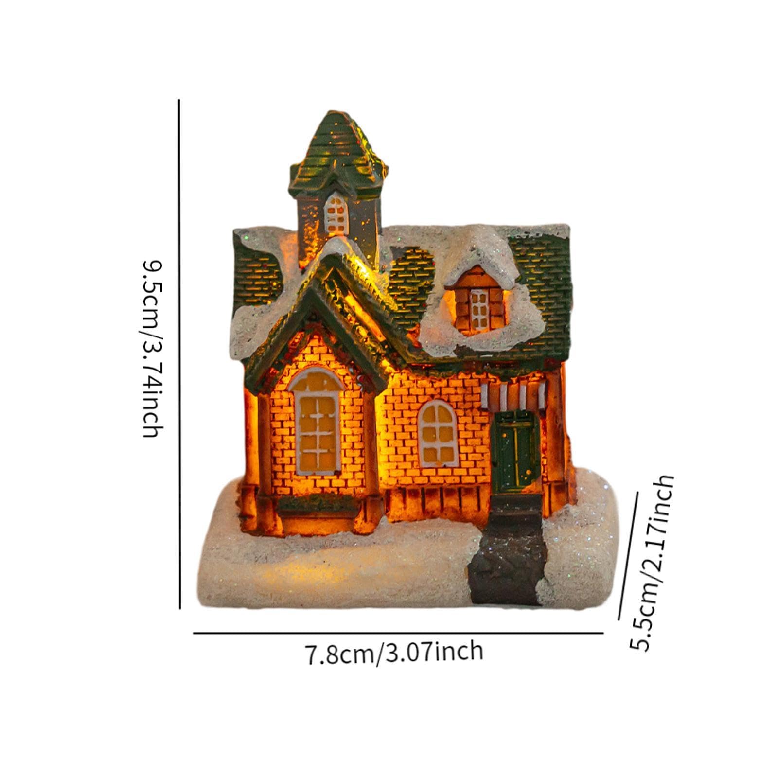 12x Adornos Navideños para Casas de Nieve Decoración Navideña Figura Decorativa Coleccionable Escritorio Fiesta Boda Escultura de