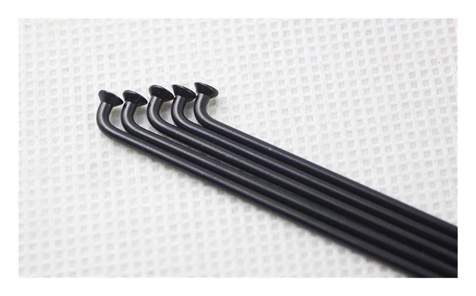 Raggi Bicicletta Raggi Rotondi Neri/Argento o Diritta 14G 2.0mm Raggi per Bicicletta (Color : Straight 48 PCS)