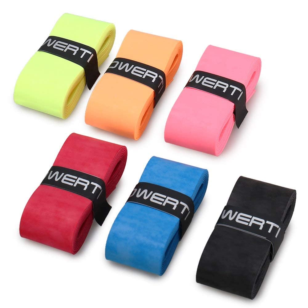 ubersweet Ubersweet® 6Pcs Tennis RackAnti-Skid Sweat Absorbed Badon Racqus Vibration Over Sweatband Over Sweatband : Orange-picture-16