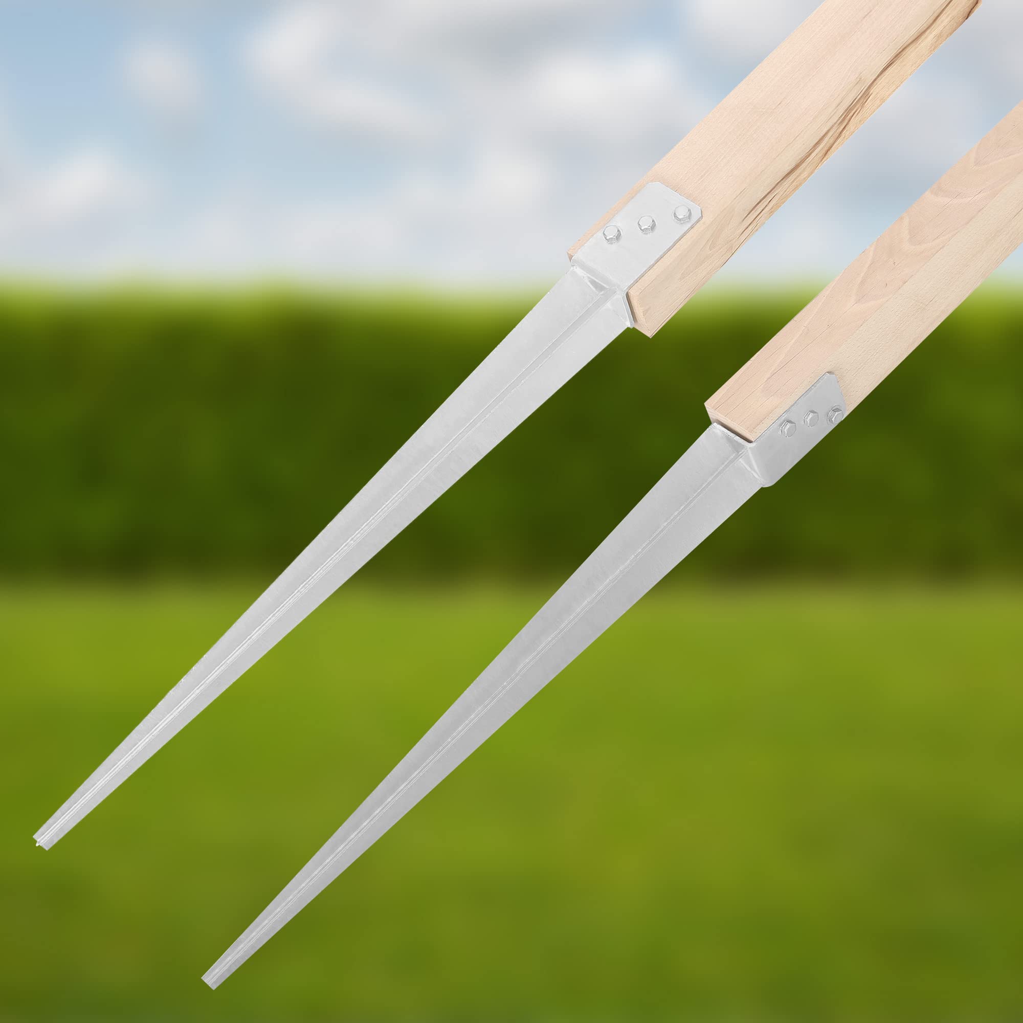 KOTARBAU® 4 Pezzi Supporto per Palo - Acciaio Zincato - 600 mm - Argento - 60 x 110 mm - Supporti per Pali in Legno - Staffe Per Pali In Legno - Supporto Palo Recinzione - Resistente alla Corrosione