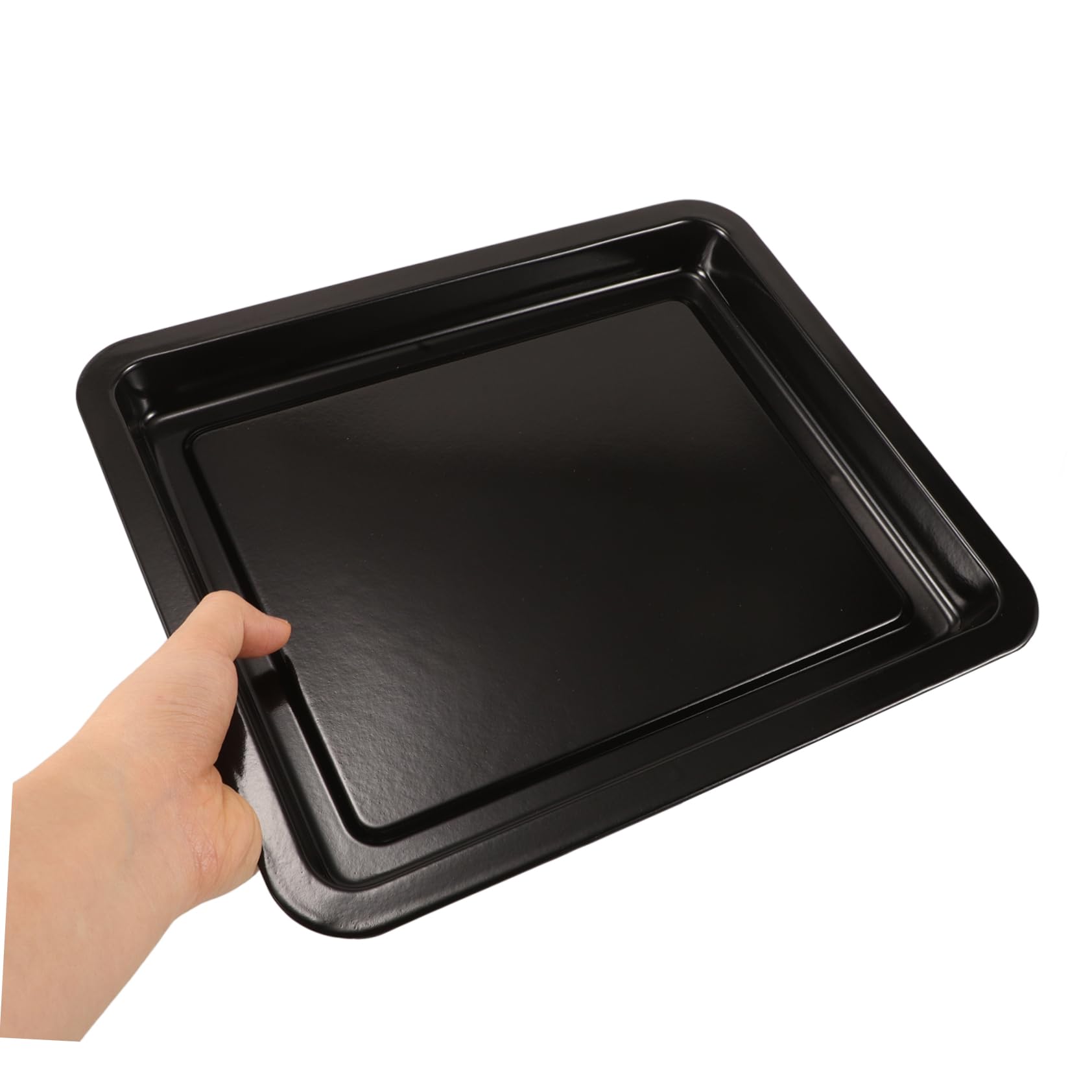 Plaque de Cuisson en Fer Noir, Résistante à L’usure, Plat de Four Multifonctionnel, Bords Lisses, pour Rôtir et Servir