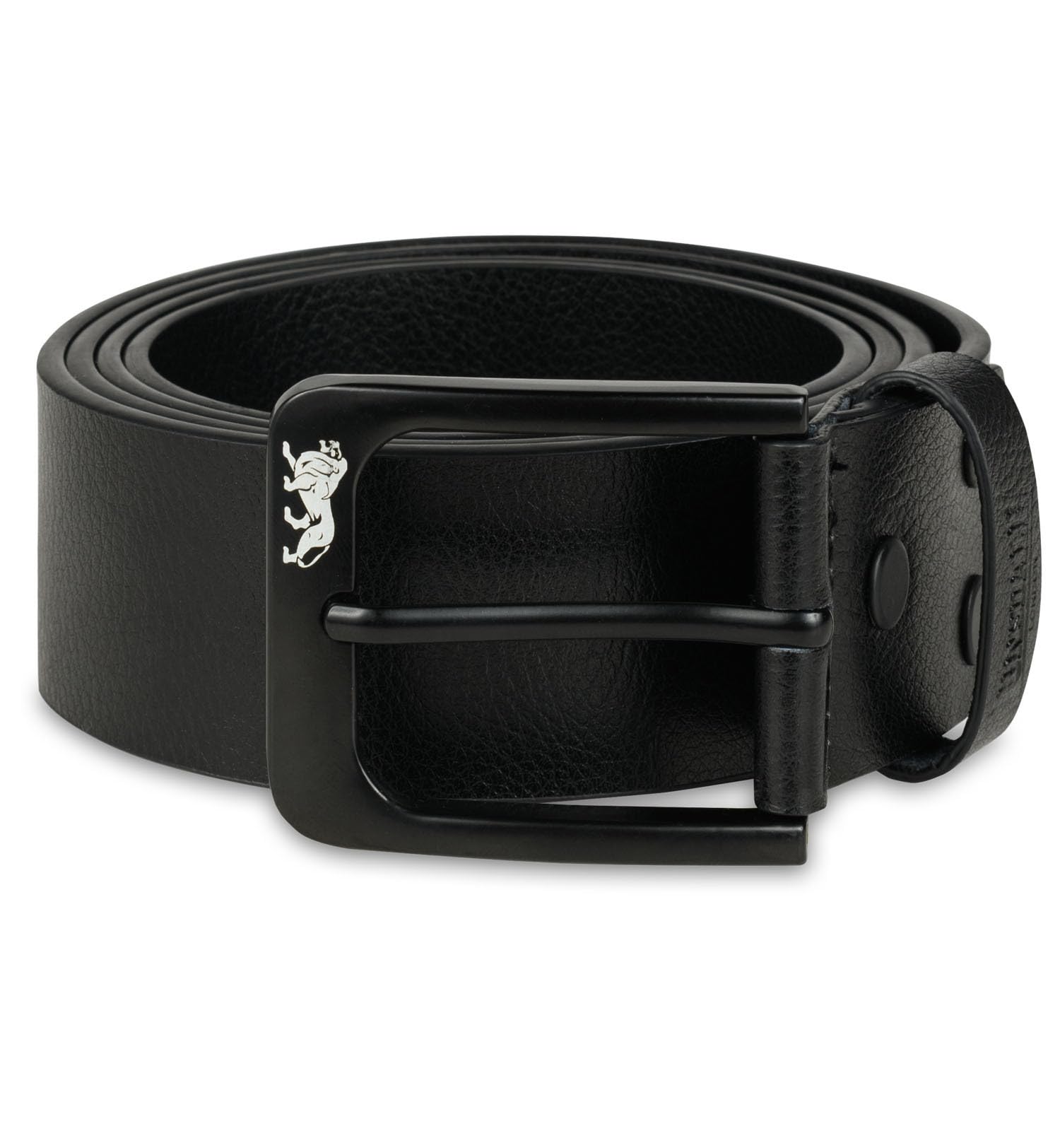 Lonsdale Ceinture unisexe en cuir, noir, 130 cm