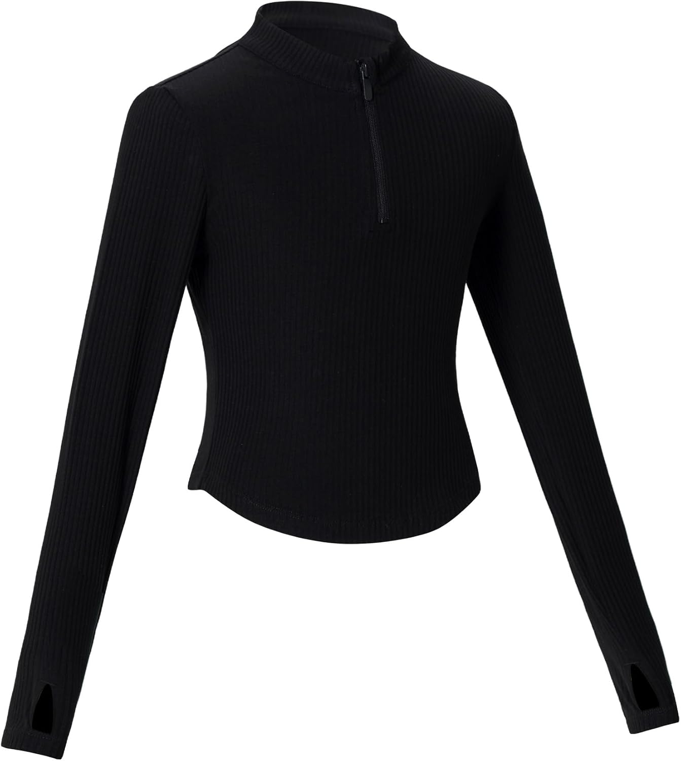 Daydance Girl's Ballet Sweater, Girls High Neck Pullover Dance Sweater with Thumb Hold Design - Image 5