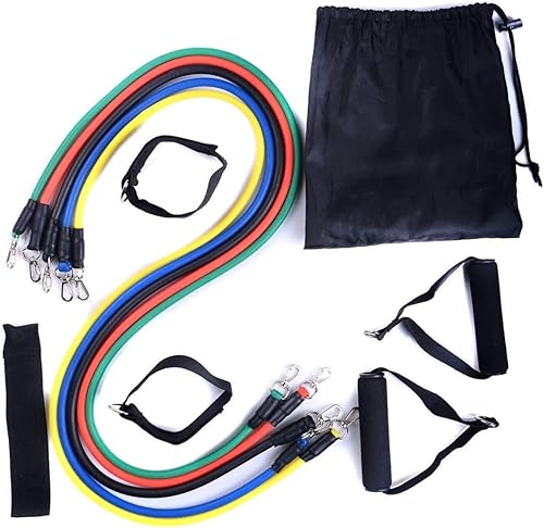 Miniatura 3 de Juego de bandas de resistencia para hombres y mujeres, equipo de entrenamiento de fuerza portátil para brazos y piernas con anclaje de puerta y