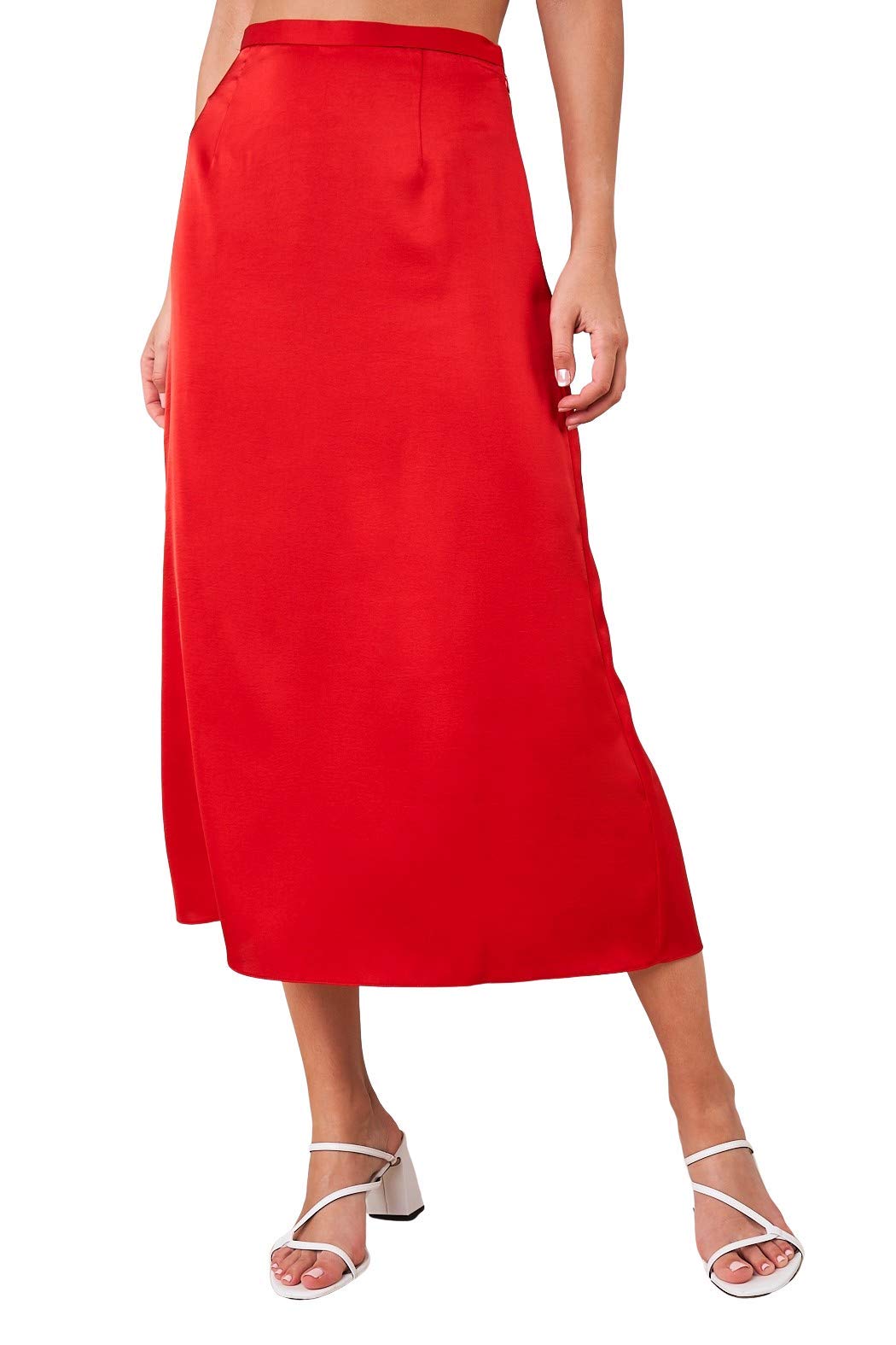 Sugar Lips Women's Satin Midi Skirt