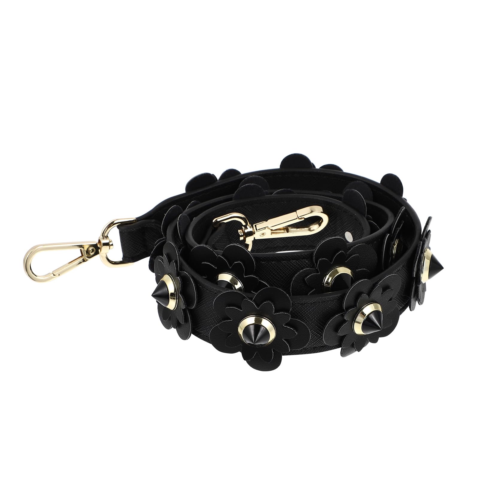 TENDYCOCO Crossbody Strap 24.60 Inch Pu Flower Purse Strap Lightweight Replacement Shoulder Belt for Handbags Tote Bags Adjustable Stylish