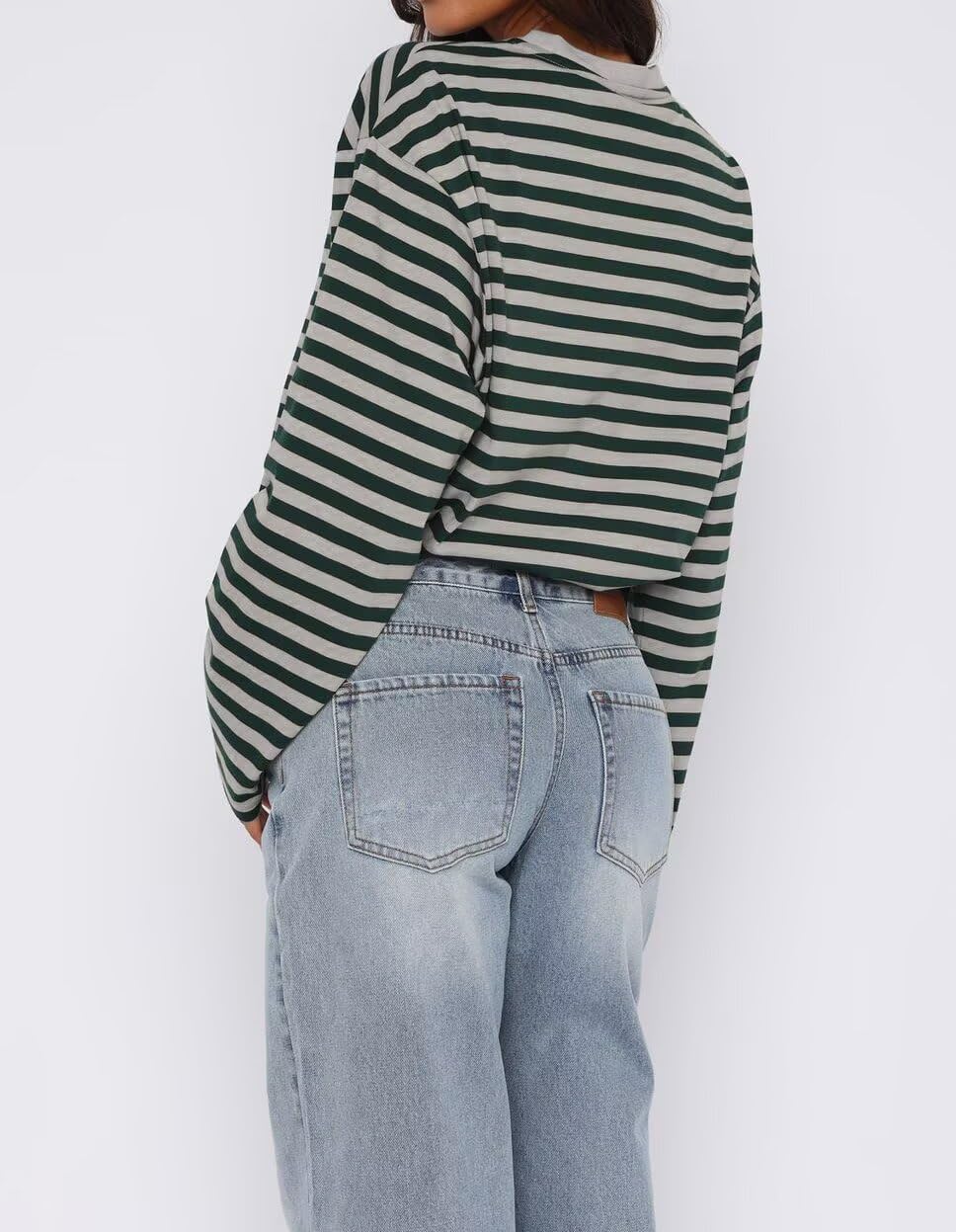 LEEDYA Womens Long Sleeve T Shirts Oversized Basic Crewneck Tee Fall Lightweight Tops Casual Workout Y2K Pullover Top 2025 - Image 3