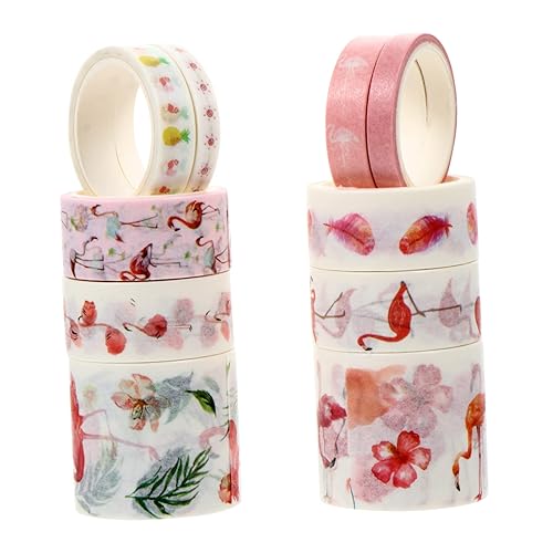 CRAFTHROU 20 rollos de pegatinas de cinta washi pegatinas rosas etiqueta de flores en blanco y negro decoración de Navidad Washi Tape