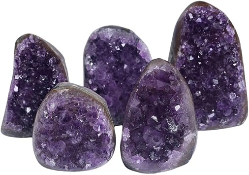Amethyst Cluster, Amethyst Dome Gems, Imported Home Feng Shui Genuine Purified Natural Stone Quartz Crystal Cave Home Decoration Ornament Amethyst Energy Stone 100-200g Parallel import