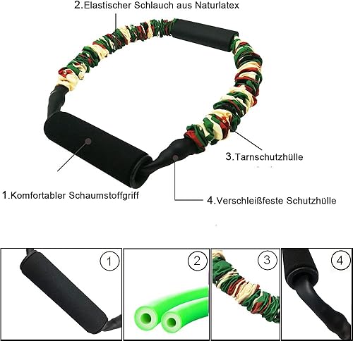Miniatura 12 de FOSER Banda de tiro con arco abierto Entrenador de resistencia de brazo Entrenamiento de fuerza de brazo Tensor de entrenamiento de arco Máquina