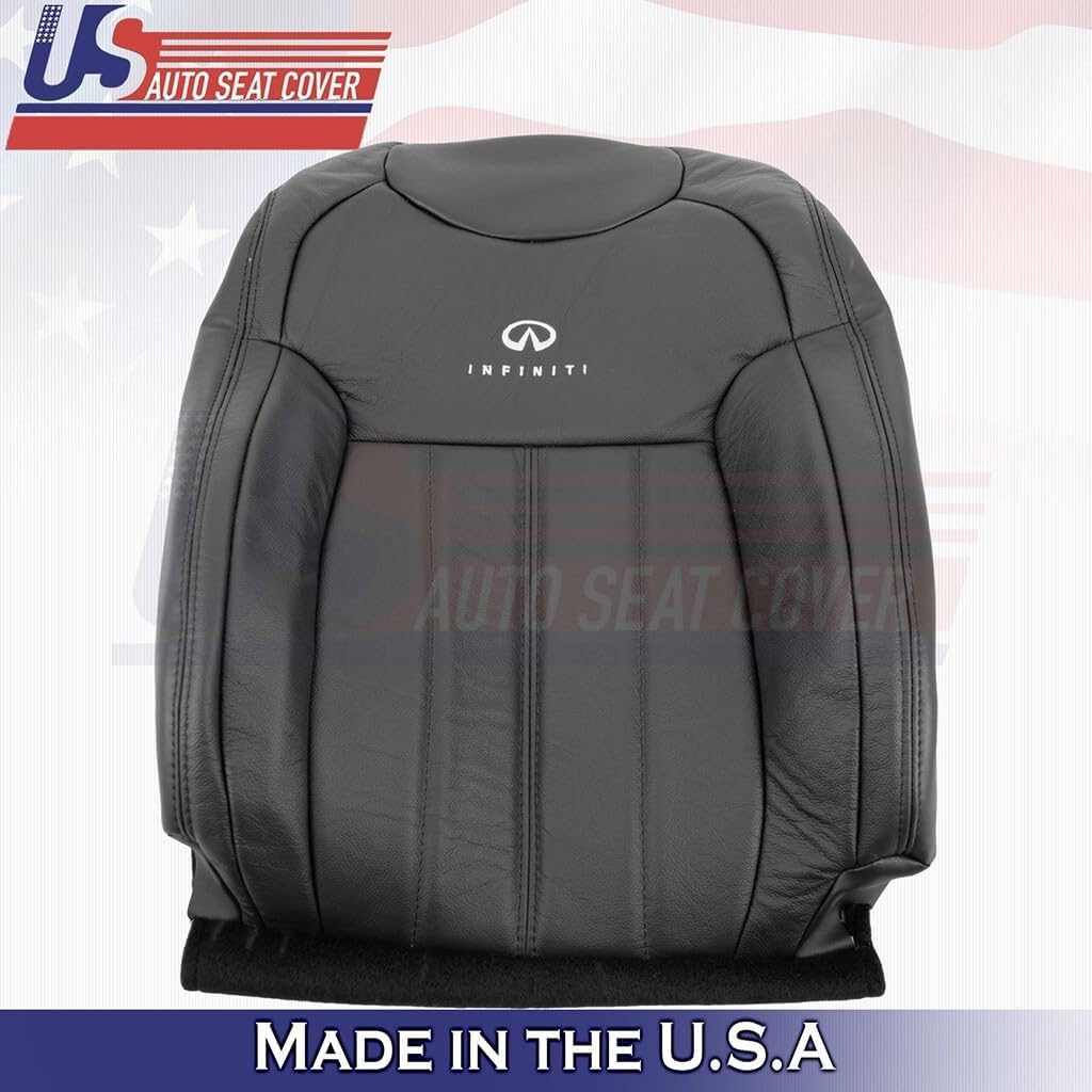 2009 to 2017 fits Infiniti FX35 Passenger Upper & Lower Leather Cover Black