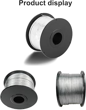 5 Rolls Stainless Steel Rebar Tie Coil, 1/32 0.8mm 360FT, Automatic Rebar Tie Wire Twister