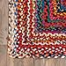 nuLOOM 2' x 3' Bohemian Hand Braided Area Rug, Vibrant Colors, Hand Crafted in India, Medium Pile, Tammara Multi