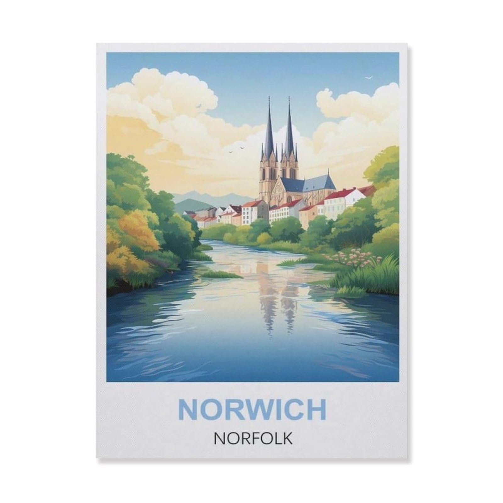 Tin Sign，Norwich Norfolk(30x40cm）