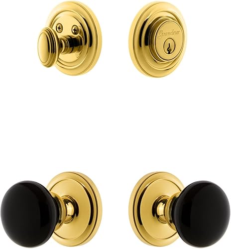 Miniatura 4 de GRANDEUR hardware Circulaire rosetón con perilla de Coventry y a juego cerrojo Combo Pack, 853296