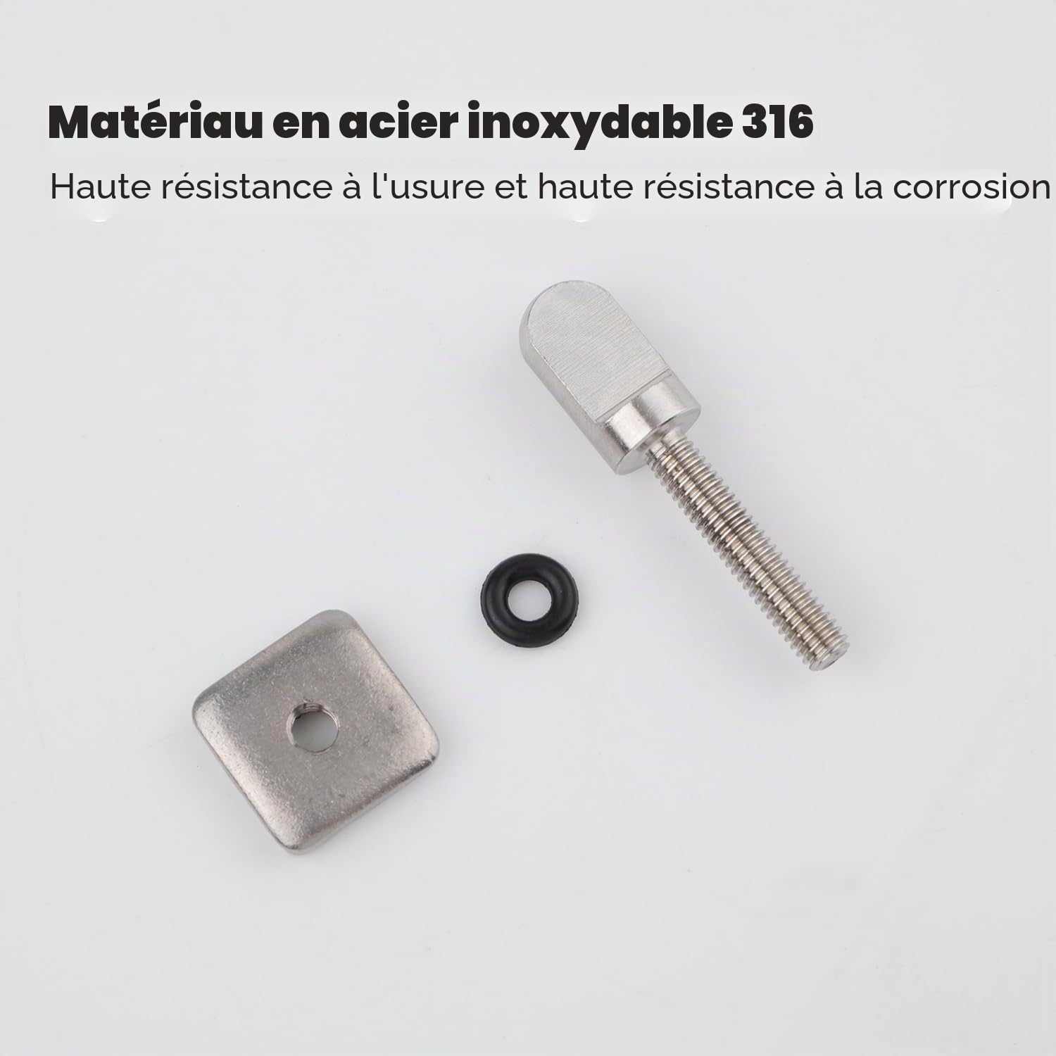 6 Pièces Vis à Ailerons en Acier Inoxydable 316, Sans Outil Vis à Ailerons de Planche de Surf avec Joints Toriques Planche à Pagaie Remplacement pour SUP Paddleboard Longboard Surf Accessoires