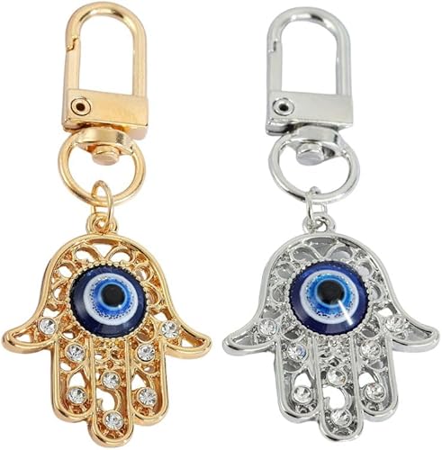 Fuqimanman2020 Llavero de buena suerte para mujer, joyería de mal de ojo, dije de protección para llaves de coche