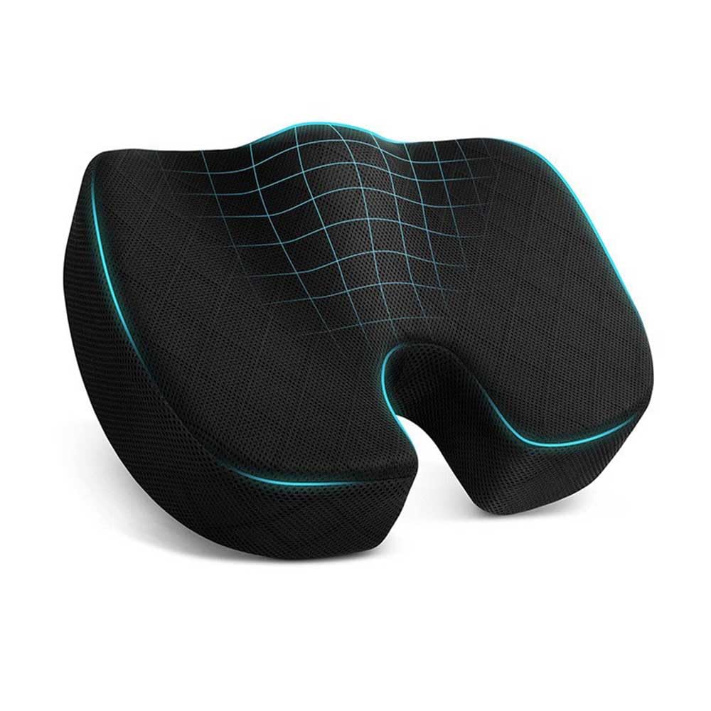 Ccarzzi Seat Cushion Memory Foam Coccyx Cushion for Tailbone Pain, Hemorrhoid Stress, Sciatica, Lower Back Pain Relief, for Car Seat, Office Chair, Wheelchair Gamming Chair