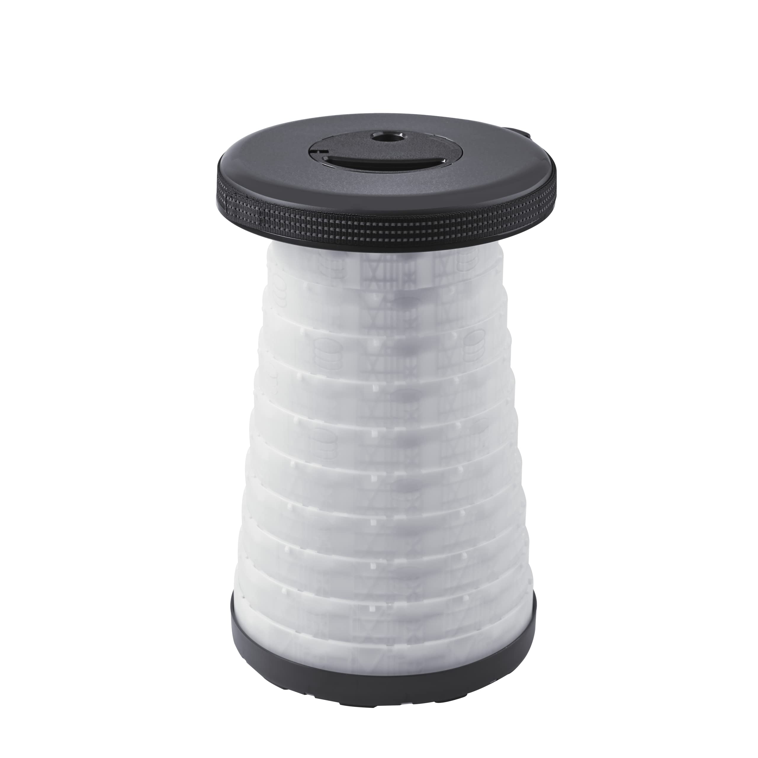 Sgabelli pieghevoli portatili con luce per campeggio, sedia retrattile in plastica, leggera, pieghevole, per adulti, pesca, giardino, esterni, interni (nero)