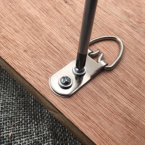 Comdox D Ring Picture Hangers With Screws - 50 Pack Pro Quality Heavy Duty Picture Hooks - 2 Hole, Picture Frame Hardware #TOP4