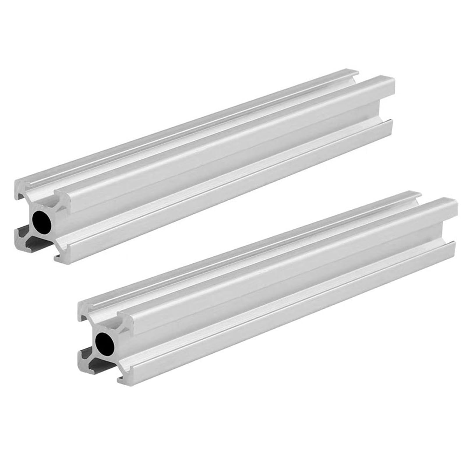 2 perfiles de aluminio 1515 de 21,65", 500 mm de largo, 15 x 15 mm, marco de extrusión, riel cuadrado estándar europeo for estantería de pecera. Marco