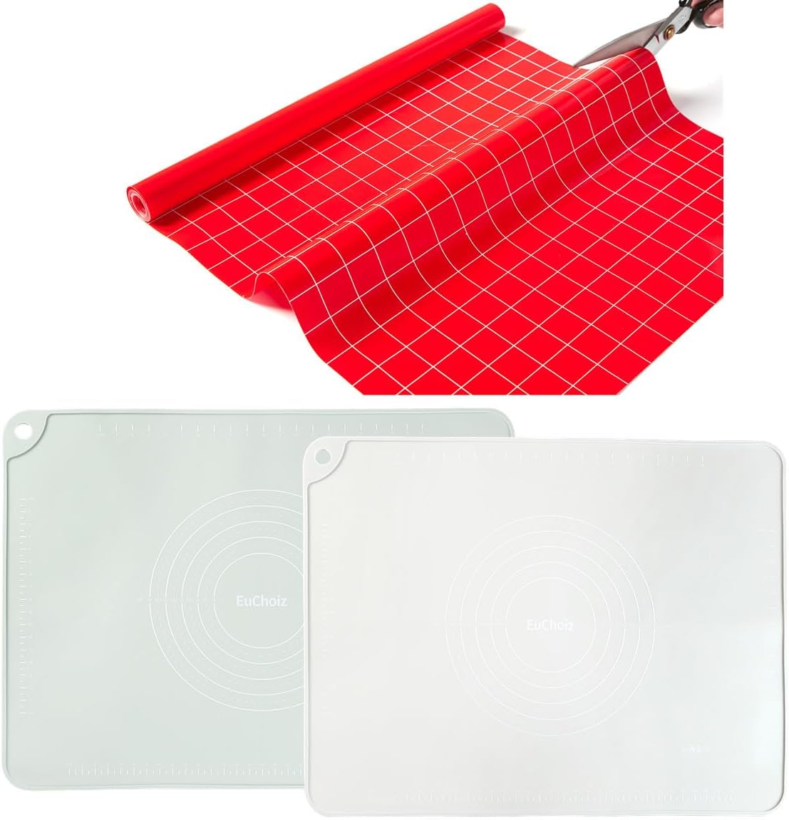 2 pc Pastry Mats and a Silicone Baking Mat Roll Set