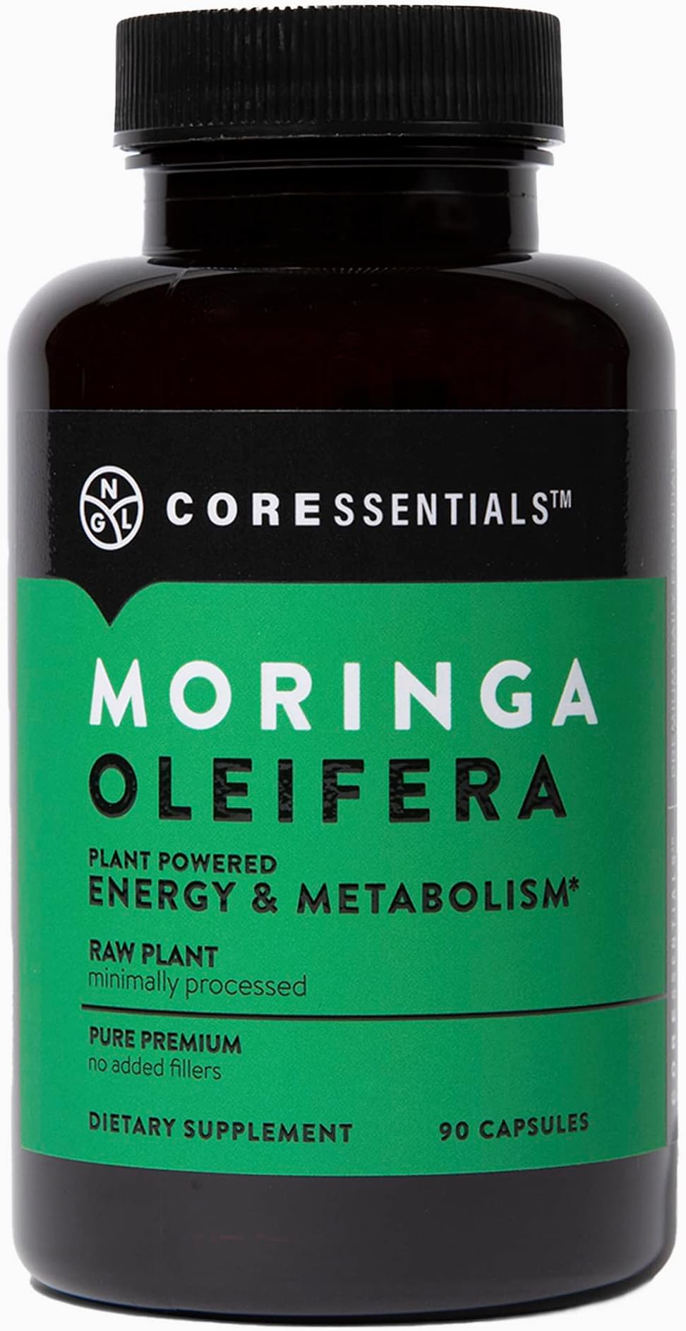 NGL Moringa Capsules 1300mg | Pure Raw Moringa Oleifera Superfood Dietary Supplement | 90 Capsules