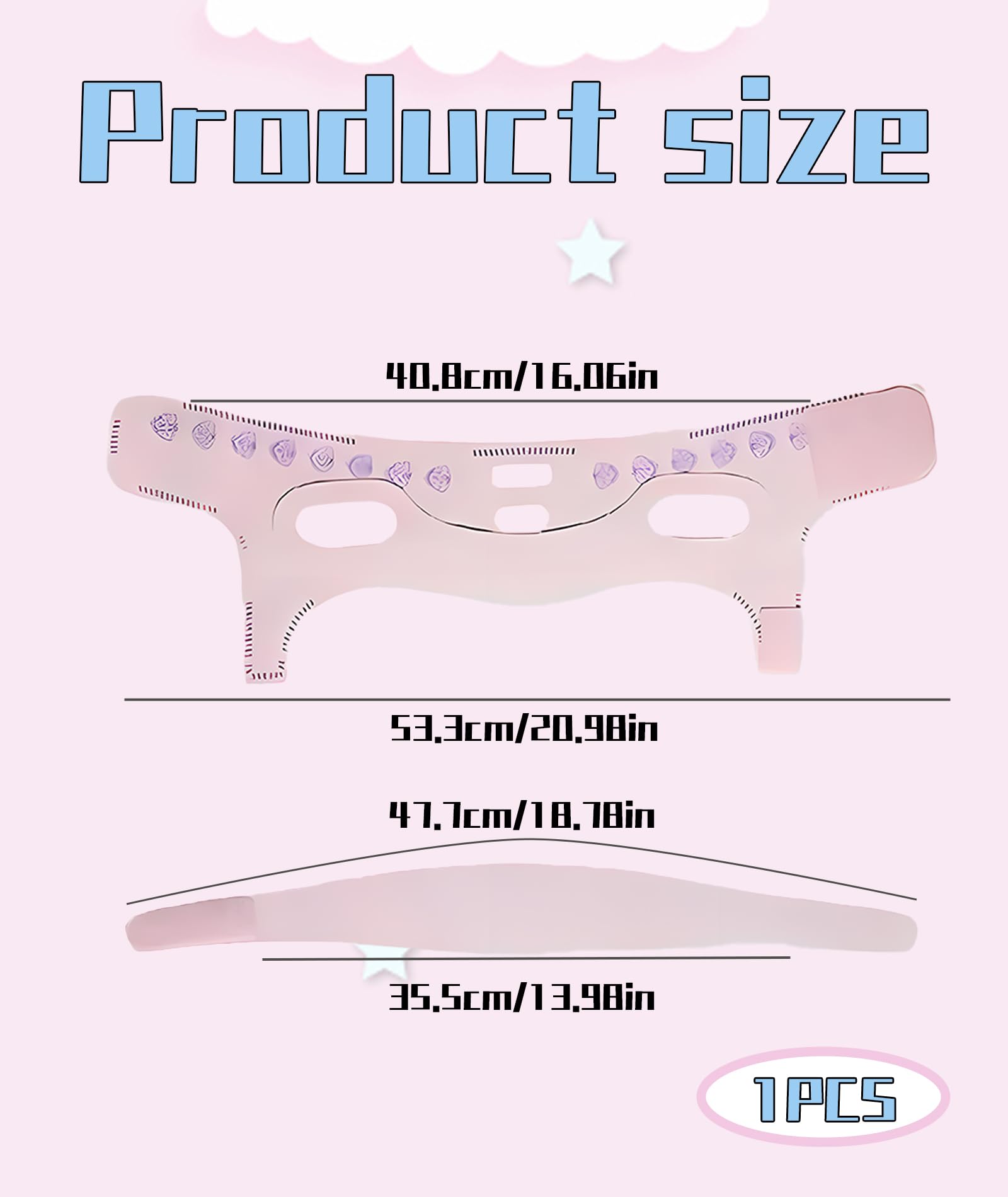 Face Lifting Mask, Double Chin Reducer and Jawline Shaper, V Shape Face Sculptor, Silicone Face Mask for Women and Men, Pink, Faces Fat Reducer and Lifting Belt for Daily Use and Sleeping