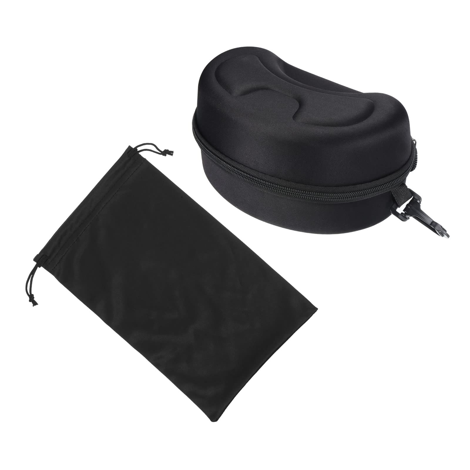 PATIKIL Snow Goggle Bag & Box, EVA Glass Case with Microfiber Ski Goggles Pouch for Eyeglass Sunglasses Black (210 * 110 * 90mm
