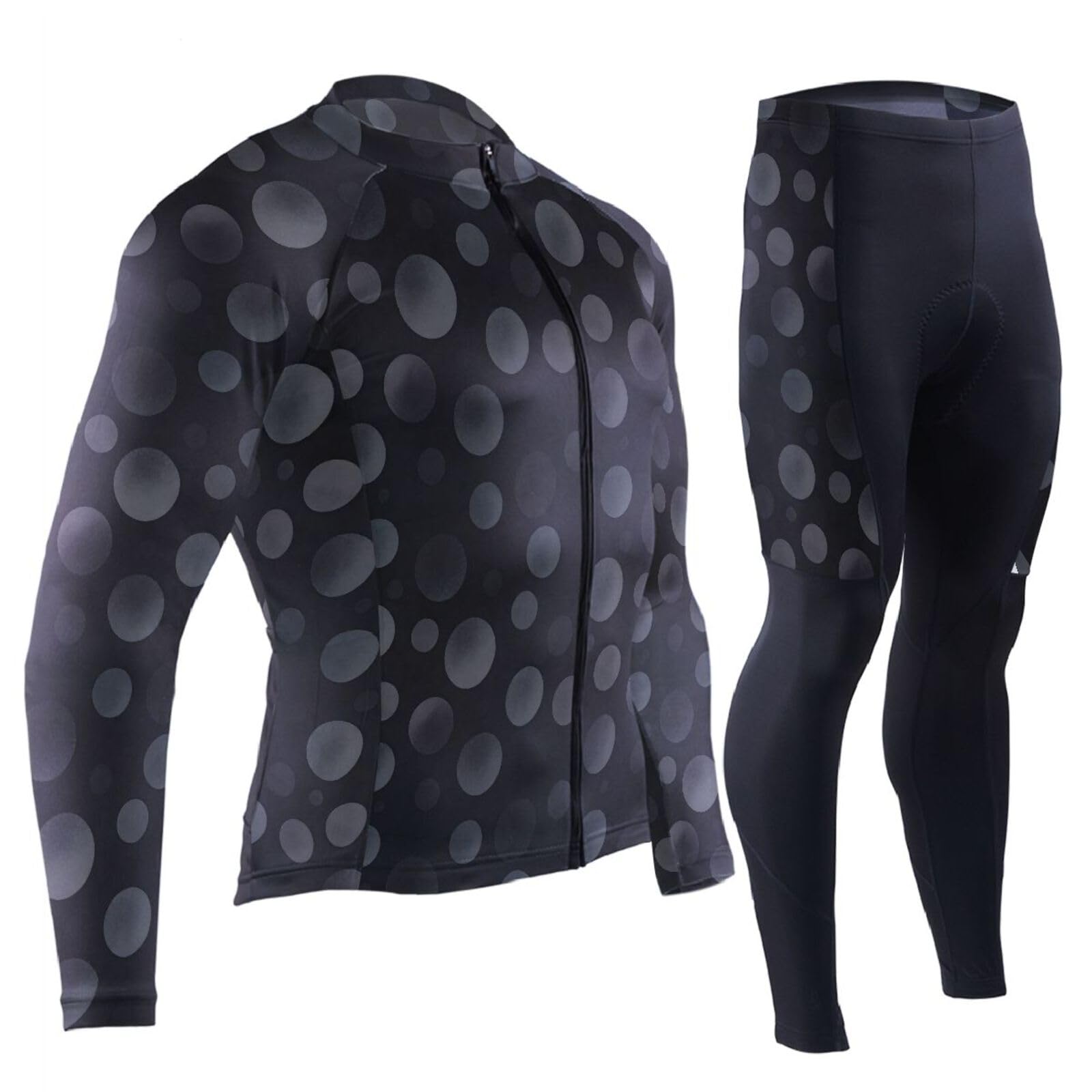 Langärmeliges Radtrikot mit Taschen, Windbreaker, langärmelig, 3D-gepolstert