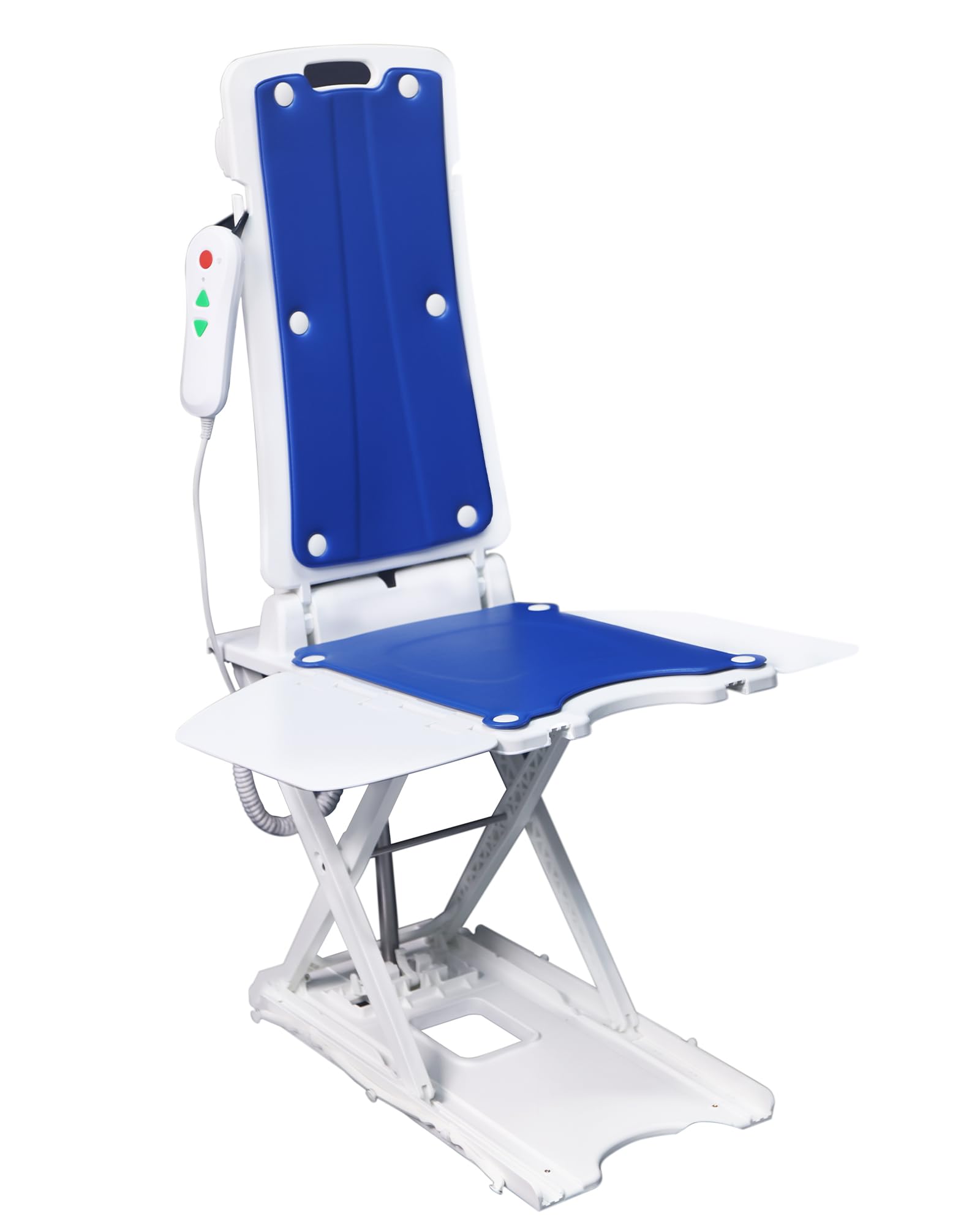 Electric Chair Lift, Floor Lift Chair & Bath Lift for Tub, Adjustable Height Fall Lift Assist Device with Remote Control Bath Lift Chair, 300LB Capacity, Water-Resistant & Portable Design