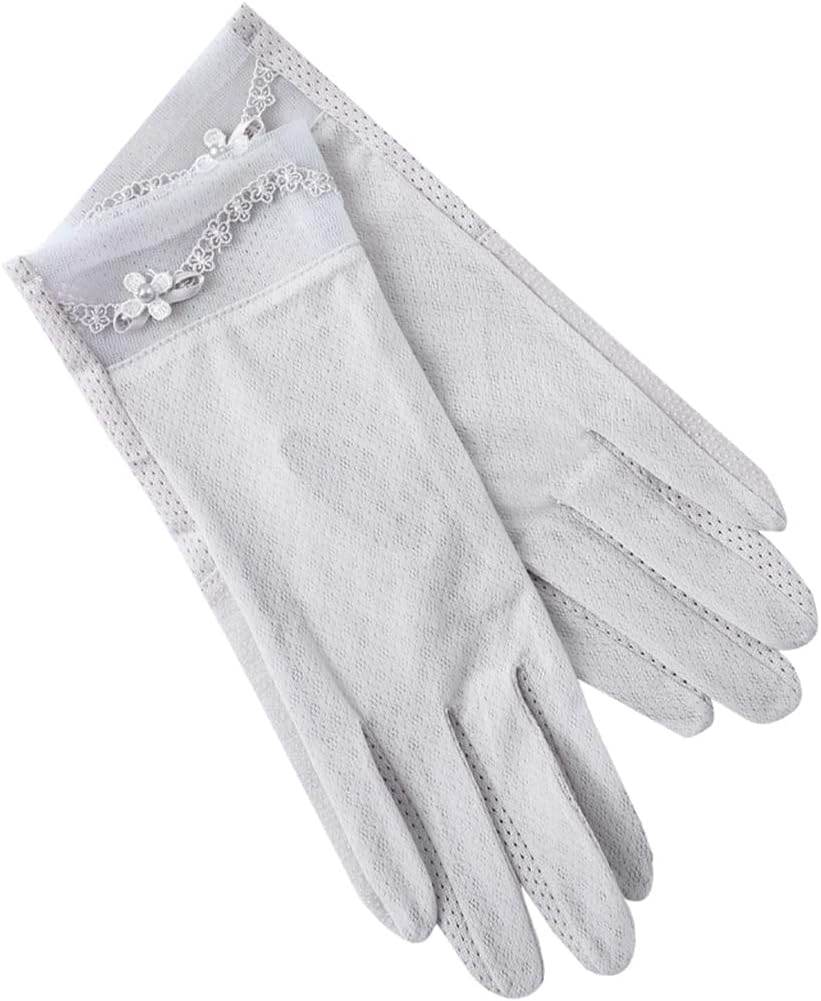 Gloves Women's Lace Thin Section Driving Touch Screen Ice Silk Elastic Riding Tram