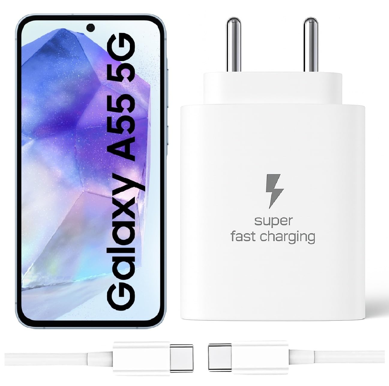 25W Type-C Charger with Cable Compatible with Samsung-Galaxy A54 5g | Super Fast Charger Adapter for S23/S24/S25/S21Fe/A14/M17/M06/M07/M05/F05/F15/F06/M36/A55/ F17/A16/M16/A56/A36/A35/A34/A26, White — Amazon image 24