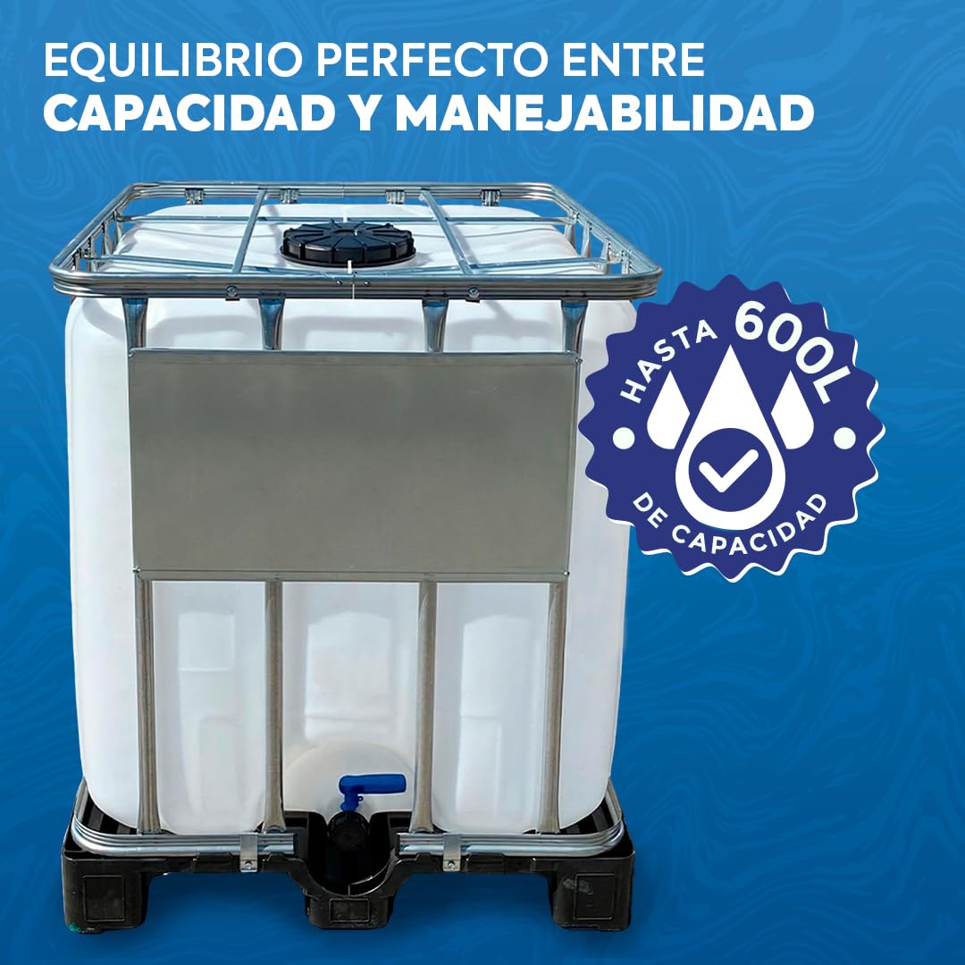 Werit Contenedor Depósito 600 litros con Palet de plástico